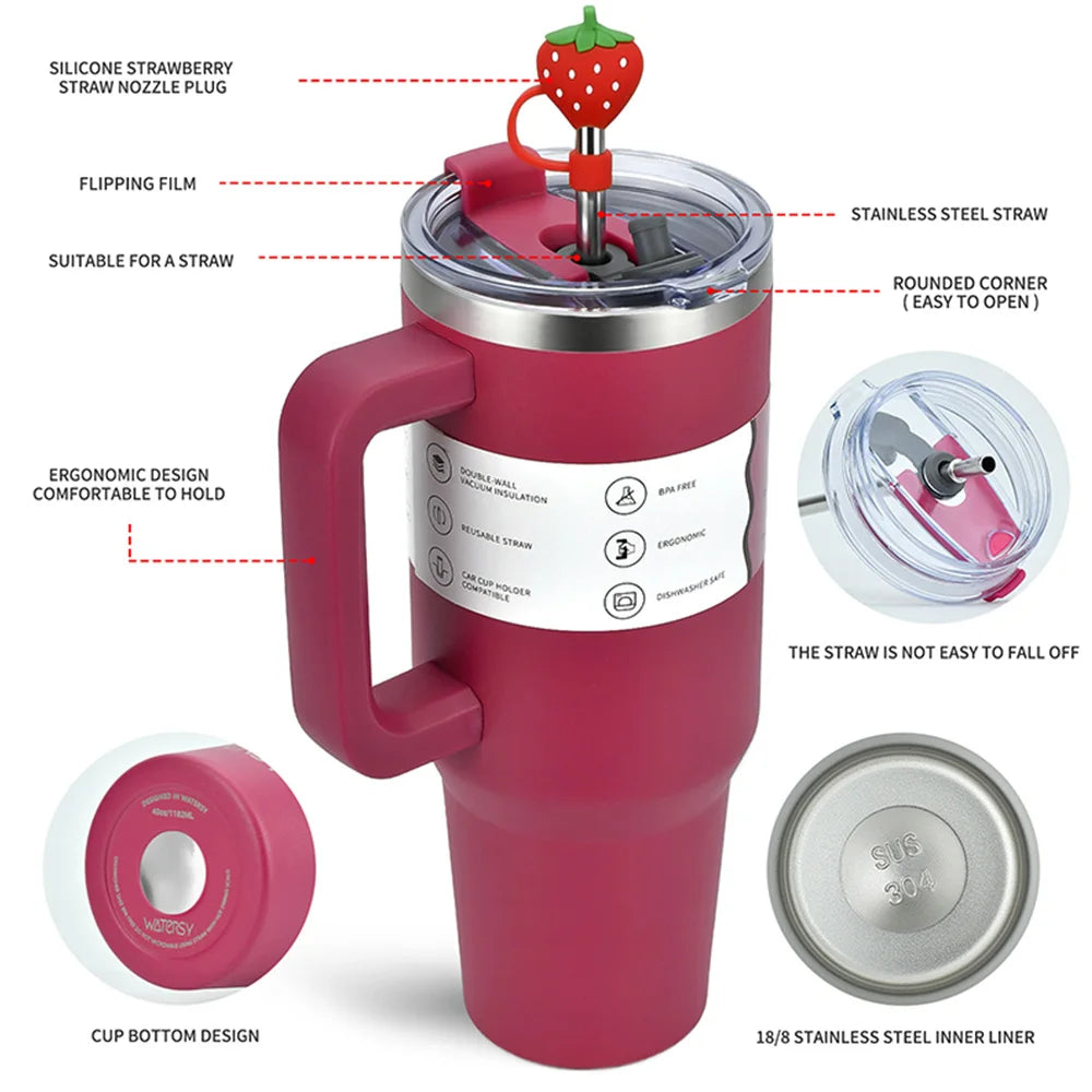 Pink Thermal Tumbler | Stainless Steel Thermal Tumbler | Gaigza