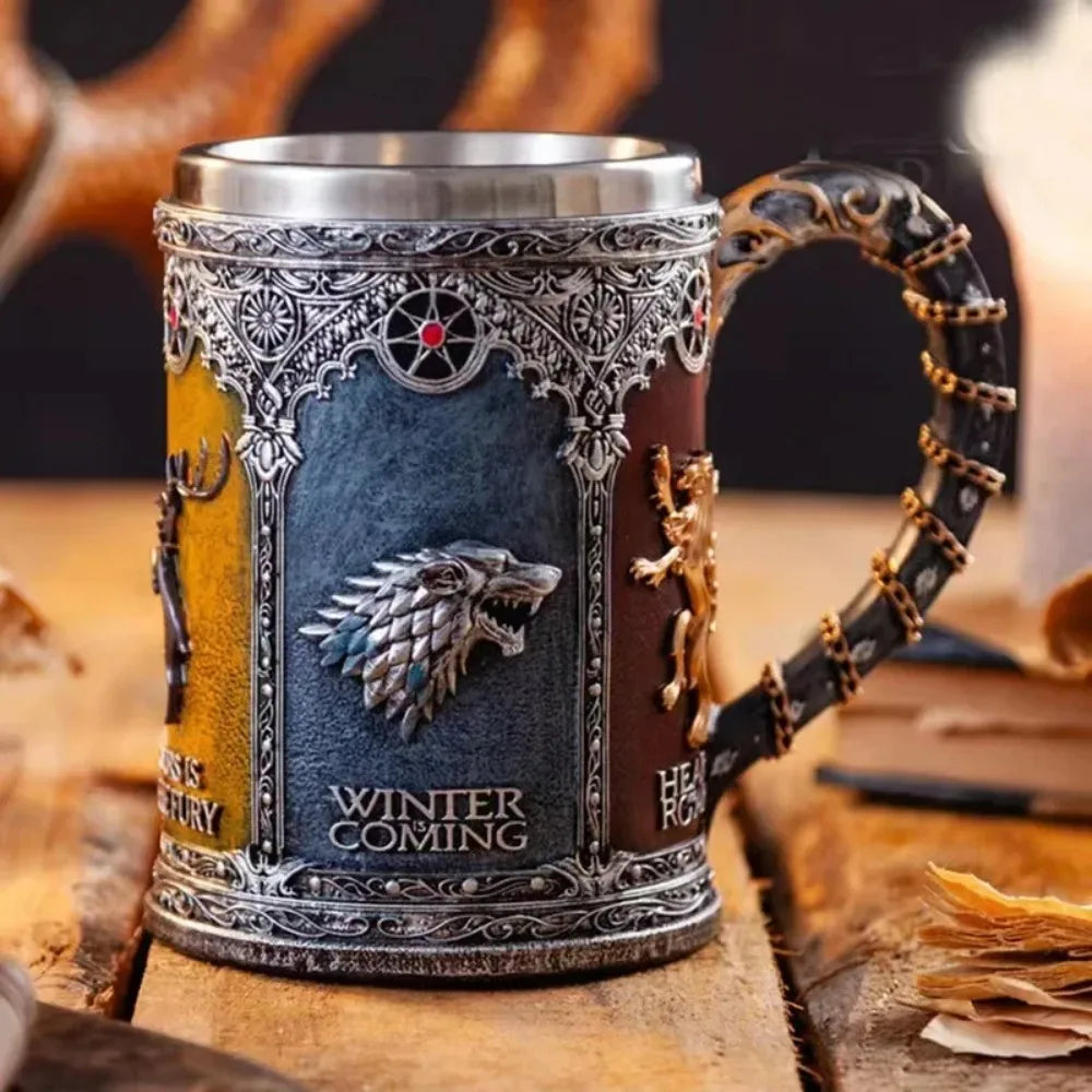 Game of Thrones 3D Carved Personalized Goblet – Unique Beer & Coffee Mug