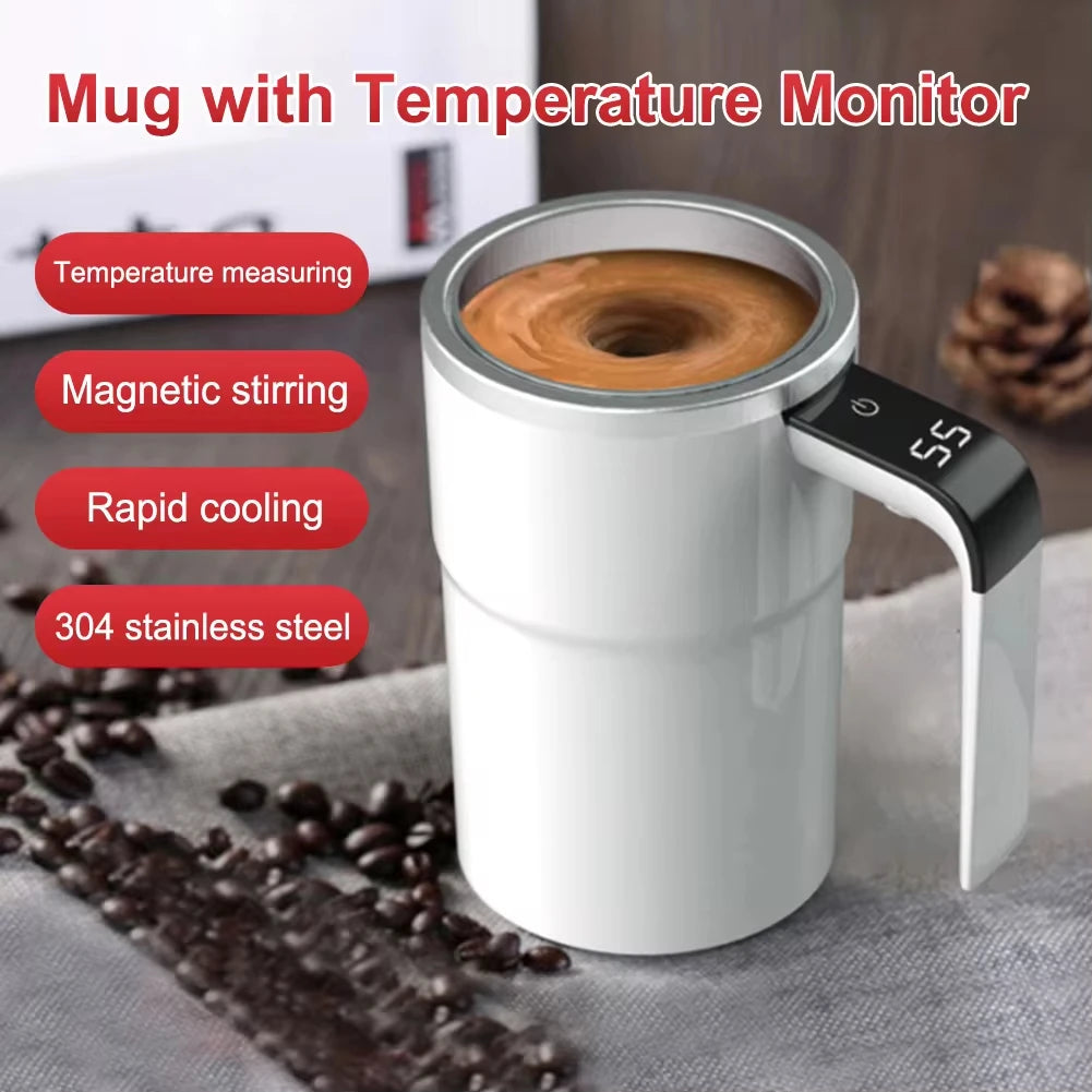 380ML Mini Electric Self-Mixing Coffee Mug – USB Rechargeable & Waterproof