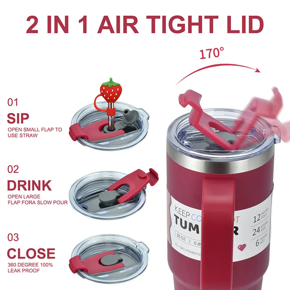 Pink Thermal Tumbler | Stainless Steel Thermal Tumbler | Gaigza