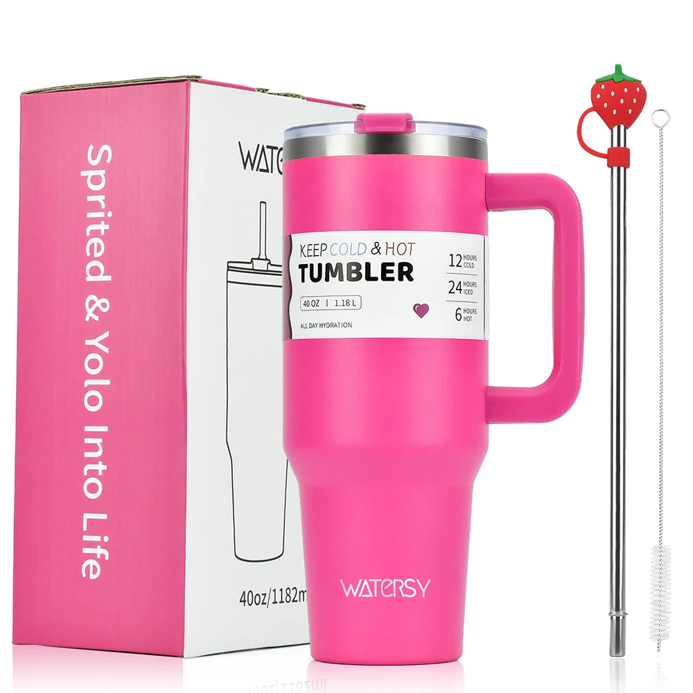 Pink Thermal Tumbler | Stainless Steel Thermal Tumbler | Gaigza