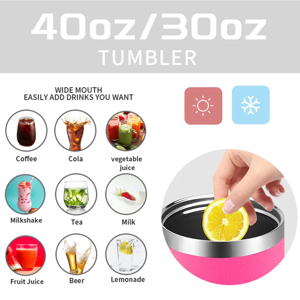 Pink Thermal Tumbler | Stainless Steel Thermal Tumbler | Gaigza