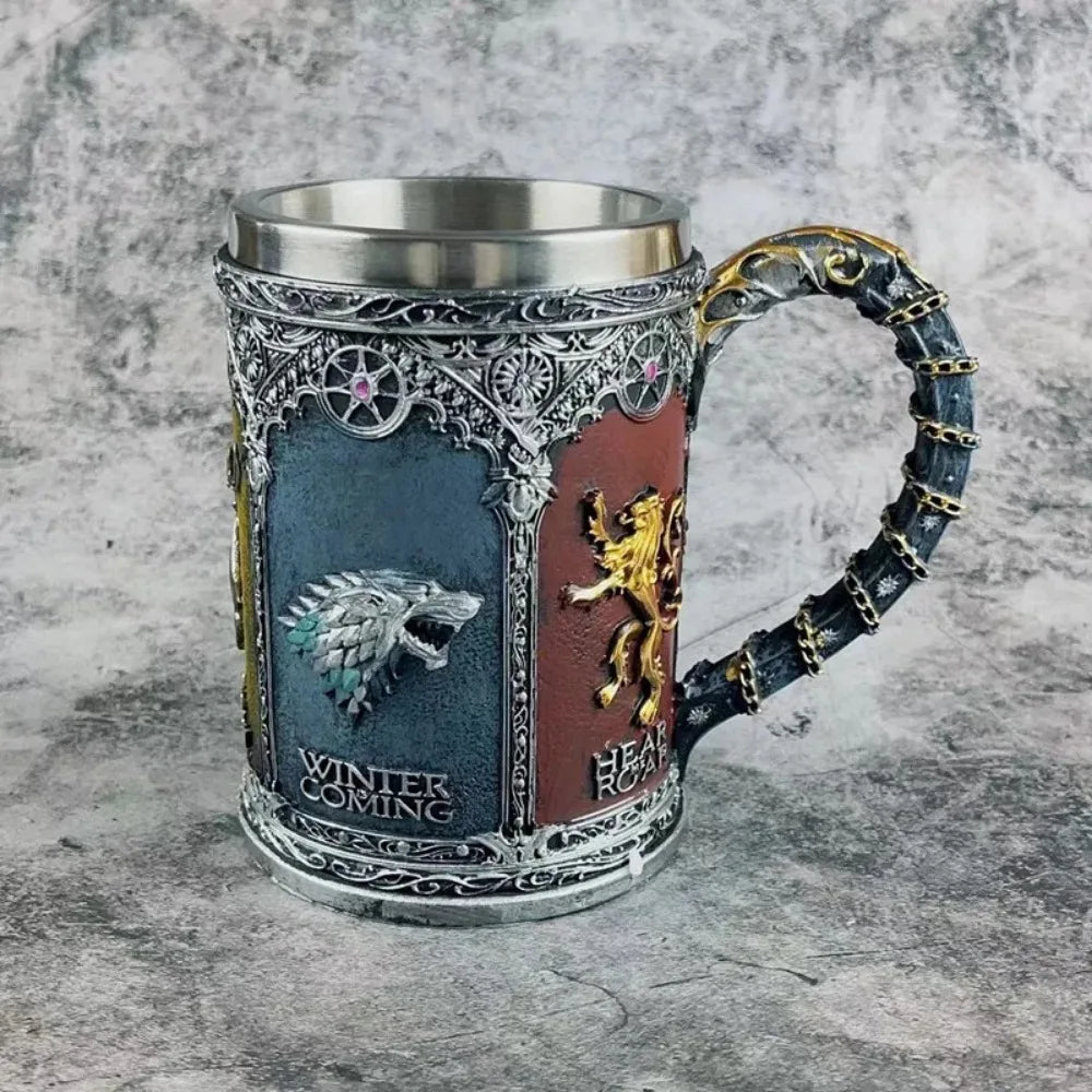 Game of Thrones 3D Carved Personalized Goblet – Unique Beer & Coffee Mug