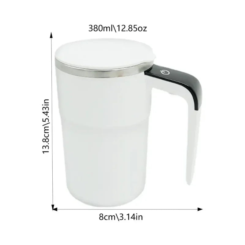 380ML Mini Electric Self-Mixing Coffee Mug – USB Rechargeable & Waterproof