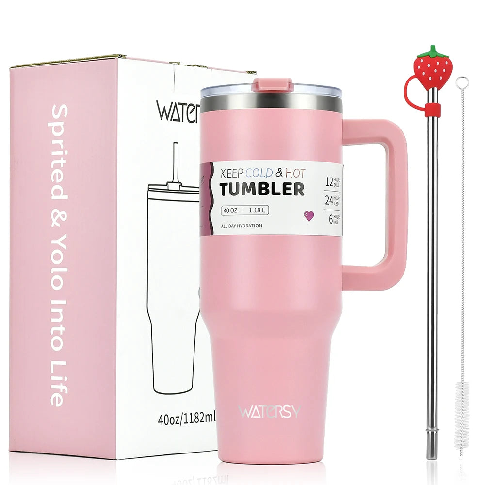 Pink Thermal Tumbler | Stainless Steel Thermal Tumbler | Gaigza